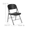 Flash Furniture 330 lb. Capacity Black Plastic Folding Chair, 4PK 4-DAD-YCD-50-GG - alternate 3